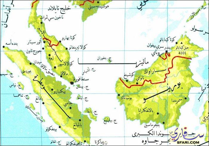 موقع ماليزيا الجغرافي