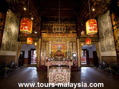 المعبد الصيني معبد كوه  في جزيرة بينانج ماليزيا